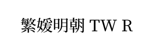 繁媛明朝 TW R