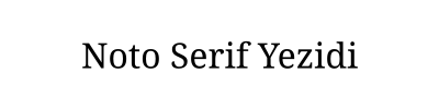 Noto Serif Yezidi