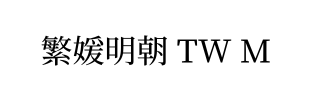 繁媛明朝 TW M