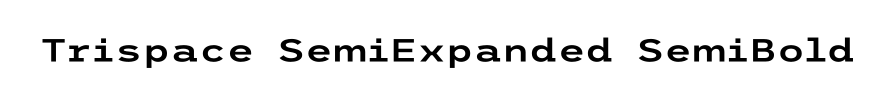 Trispace SemiExpanded SemiBold