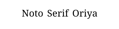 Noto Serif Oriya